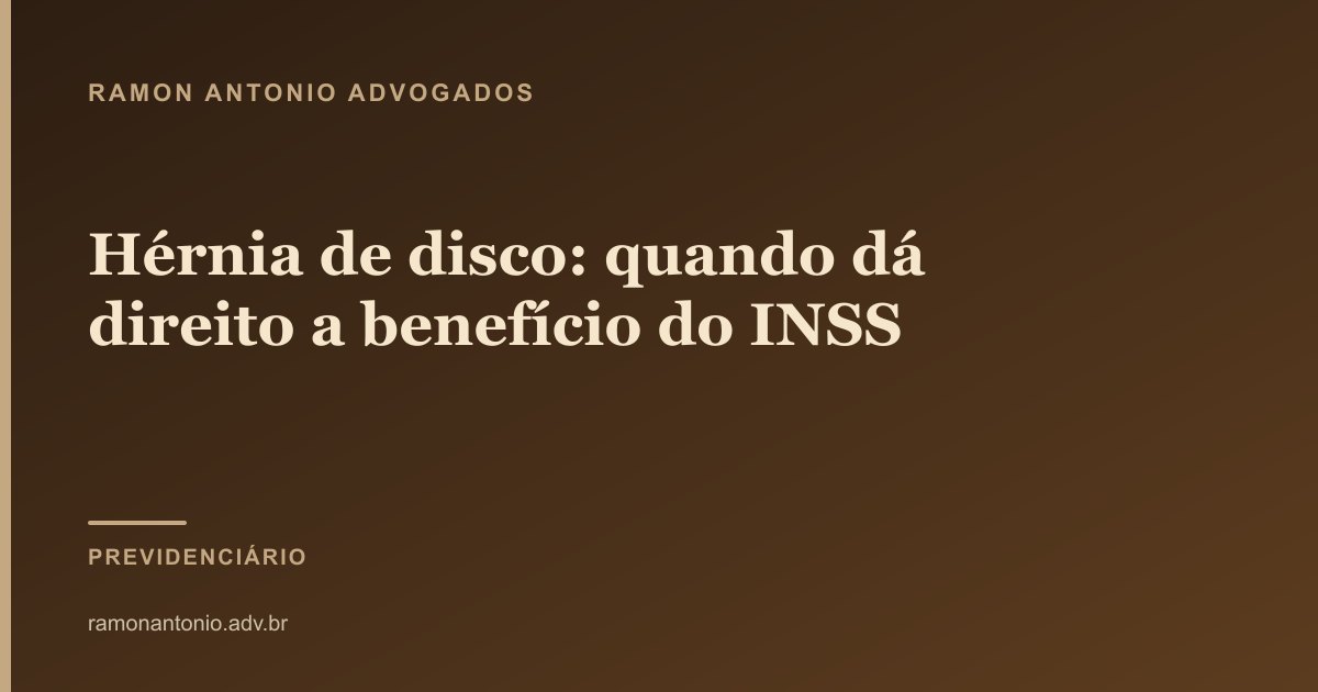 Hérnia de disco: quando dá direito a benefício do INSS